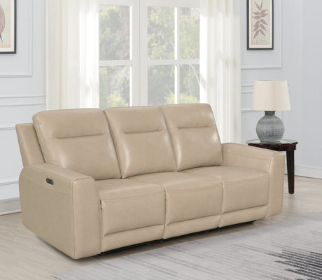 Transitional Leather Power Reclining Group - Style meets Comfort - Top-Grain Leather, Dual Power Footrest and Articulating Headrest - Luxurious Seating Home Elegance USA