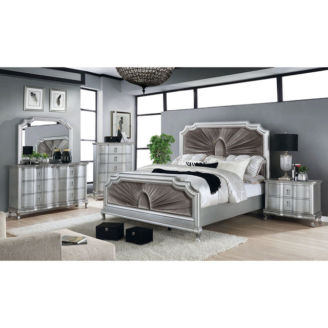 Aalok - 5 Piece Queen Bedroom Set With Chest - Silver / Warm Gray - CM7864Q - 5PC - CHEST - image - 1