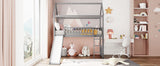 Twin Loft Bed with Slide, House Bed with Slide,White(OLD SKU :LT000212AAE) - Home Elegance USA