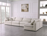 Plush - Cloud Modular Sectional 5 Piece - Cream - Home Elegance USA