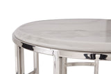 Modrest Silvan Modern Marble & Stainless Steel End Table - Home Elegance USA