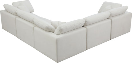 Plush - Cloud 5 Piece Modular Sectional - Cream - Home Elegance USA