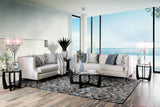 Tegan - Sofa & Loveseat - Beige / Light Blue - Home Elegance USA