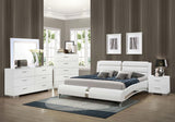 Jeremaine - Queen Bed 5 Piece Set - White - Home Elegance USA