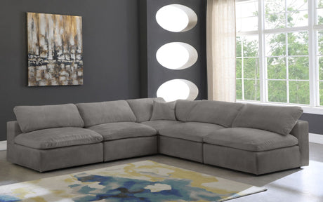 Cozy - Modular Sectional Cloud - Grey - Fabric - 634Grey - Sec5B - Home Elegance USA - 4