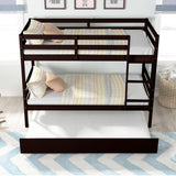 TWIN BUNKBED WITH TWIN TRUNDLE - Home Elegance USA