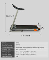 Electric Treadmill with LCD for Home Foldable 2.5HP 12KM/H, Bluetooth Music Cup, Holder Heart Rate Sensor, Cardio Exercise Machine, Walking Running Machine for Indoor Home Gym Exercise Fitness, Black