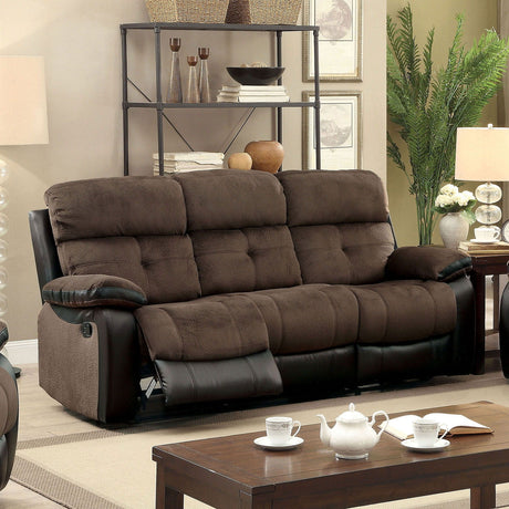 Hadley - Sofa & Loveseat - Brown / Black - Home Elegance USA