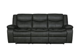 Global United Transitional Leather-Air Reclining Sofa - Home Elegance USA