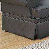 Charcoal Glossy Polyfiber 2pcs Sofa set Living Room Furniture Sofa Loveseat Pillows Couch Rolled Armrest Home Elegance USA