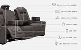 Hyllmont - Gray - 3 Pc. - Power Sofa, Loveseat, Recliner - Home Elegance USA