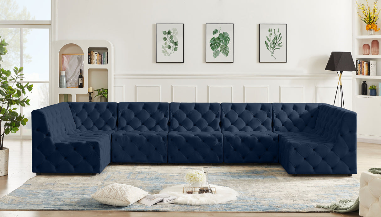 Tuft - Modular Sectional 7 Piece - Navy - Fabric - Home Elegance USA