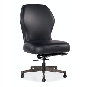 Executive Swivel Tilt Chair in Bali Charcoal Leather – Hooker Furniture