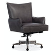 Quinn Executive Swivel Tilt Chair in Leather Denovo Thunder Gray – Hooker Furniture