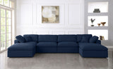 Serene - Cloud Modular Sectional 6 Piece - Navy - Modern & Contemporary - Home Elegance USA