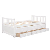 Daybed with Trundle and Drawers, Twin Size, White(OLD SKU: LP0000141KAA) - LP000241AAK - Home Elegance USA - 4