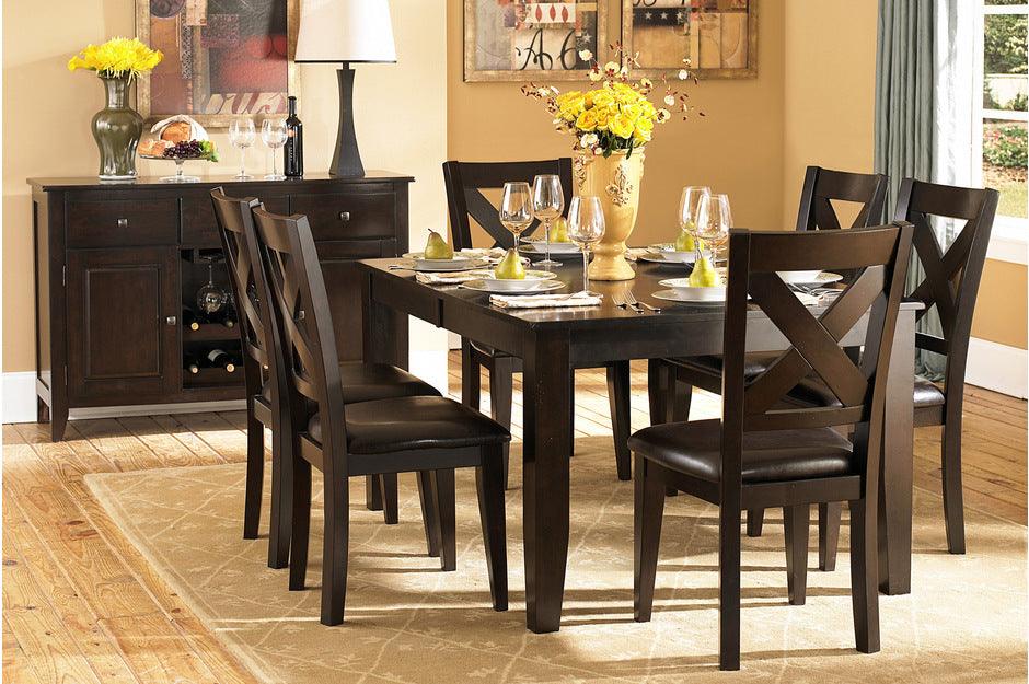 Crown Point 7 Piece Dining Room Set In Warm Merlot 1372 - 78 - 7Set | Homelegance | Home Elegance USA