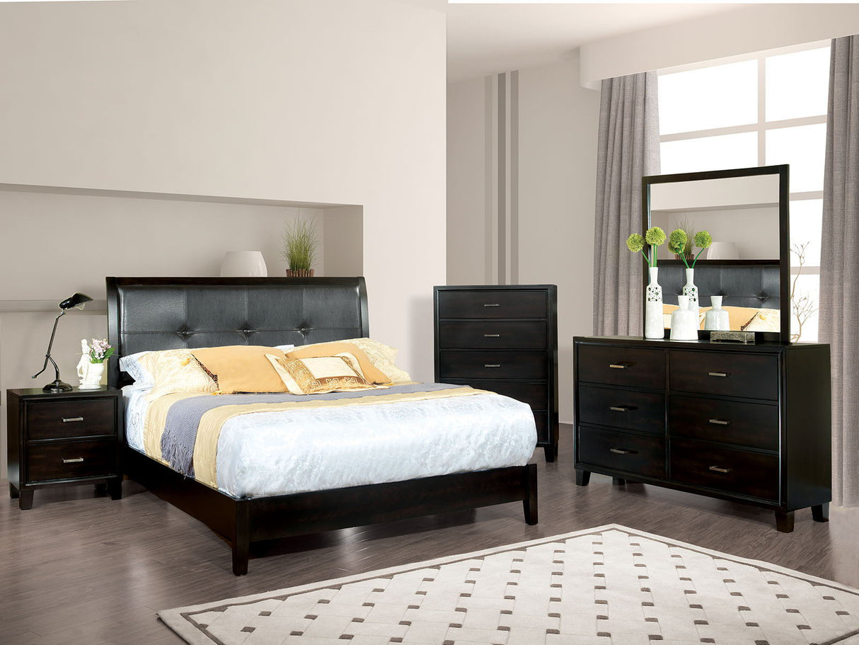 Enrico - 5 Piece Queen Bedroom Set With Chest - Espresso - Home Elegance USA