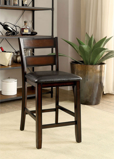 Norah - 5 Piece Counter Height Table Set - Antique Brown Cherry - Home Elegance USA