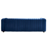 Modern velvet sofa blue color - Home Elegance USA