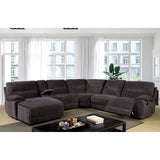 Zuben - Sectional With Console - Gray - Home Elegance USA