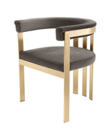 Modrest Kersey Glam Grey Velvet Accent Chair - Home Elegance USA