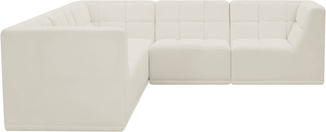 Relax - Modular Sectional 5 Piece - Cream - Modern & Contemporary - Home Elegance USA