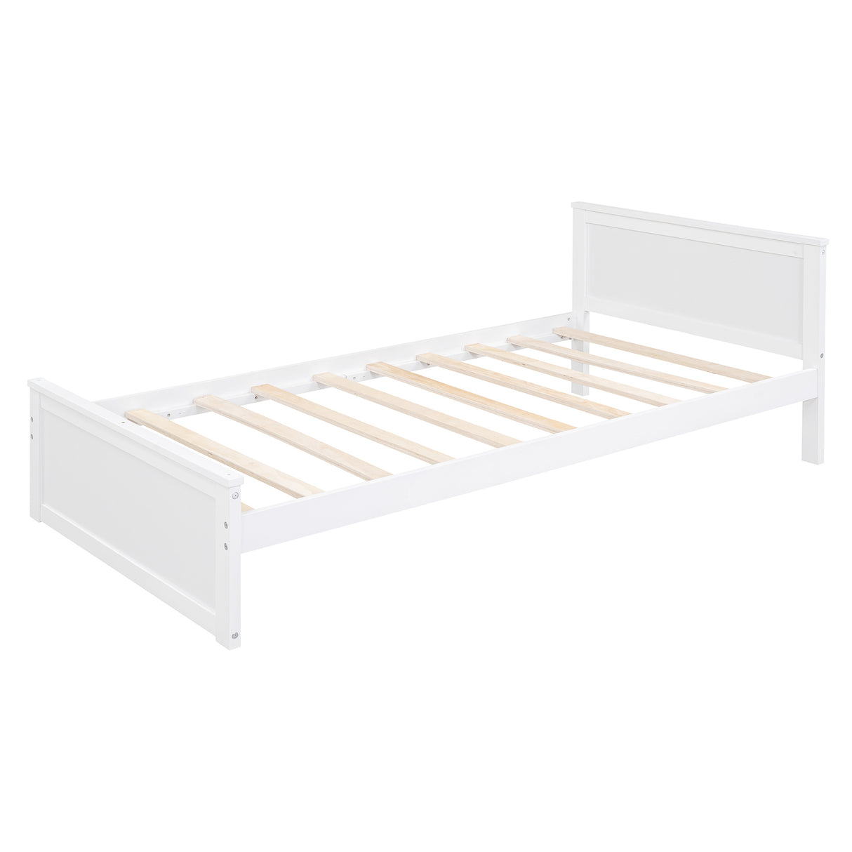 Full size Loft Bed with a twin size Stand-alone bed, Shelves,Desk,and Wardrobe-White - Home Elegance USA