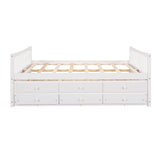 Full size Daybed with Twin size Trundle and Drawers, Full Size, White