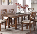 Natural Brown Finish Solid wood 1pc Dining Table Wooden Contemporary Style Kitchen Dining Room Furniture - Home Elegance USA