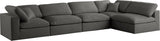 Plush - Cloud Modular Sectional 5 Piece - Grey - Home Elegance USA