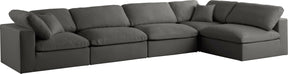 Plush - Cloud Modular Sectional 5 Piece - Grey
