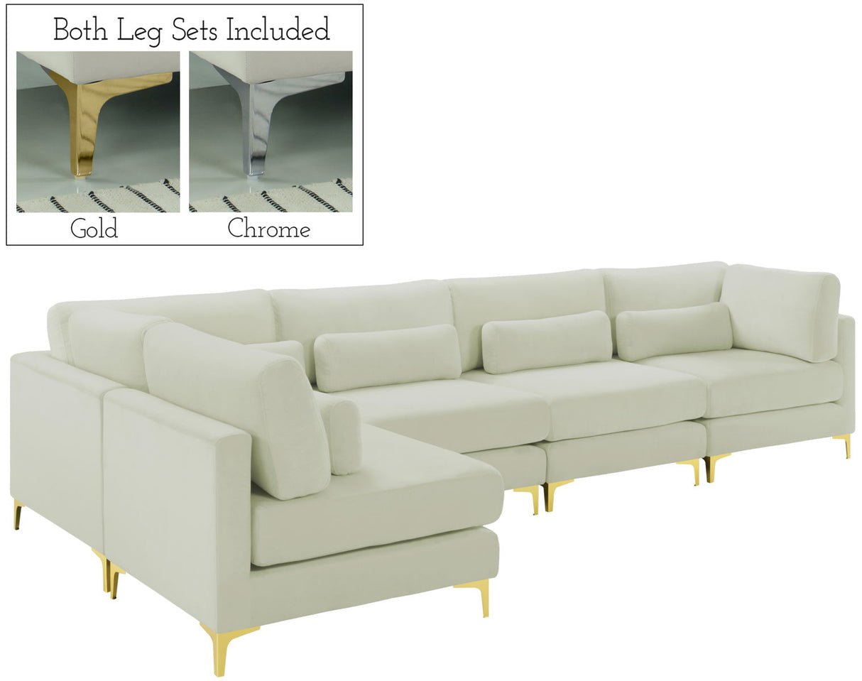 Julia - Modular Sectional 5 Piece - Cream - Home Elegance USA