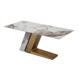 71 inch Fashion Modern Pandora sintered stone dining table - Home Elegance USA