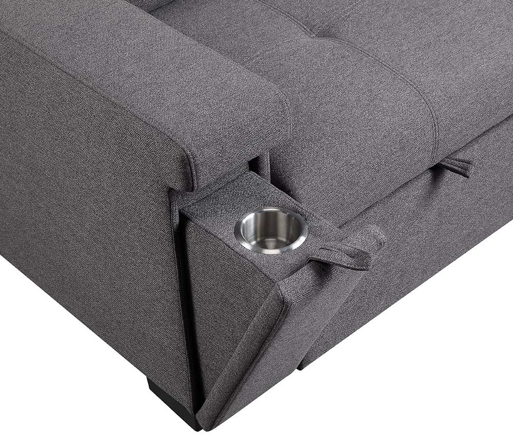 Jacop - Sectional Sofa - Dark Gray Fabric - Home Elegance USA