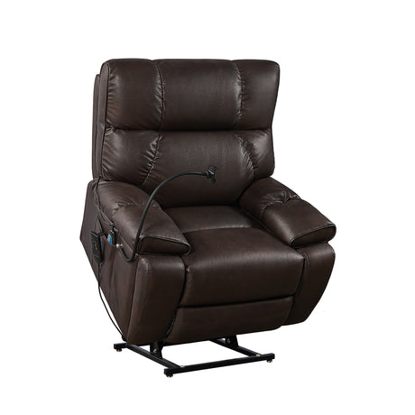 Recliner Chair with Phone Holder,Electric Power Lift Recliner Chair with 2 Motors Massage and Heat for Elderly, 3 Positions, 2 Side Pockets, Cup Holders Home Elegance USA