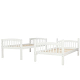 Twin Over Twin Bunk Bed with Ladder,White ( OLD SKU: LP000066AAK) - Home Elegance USA