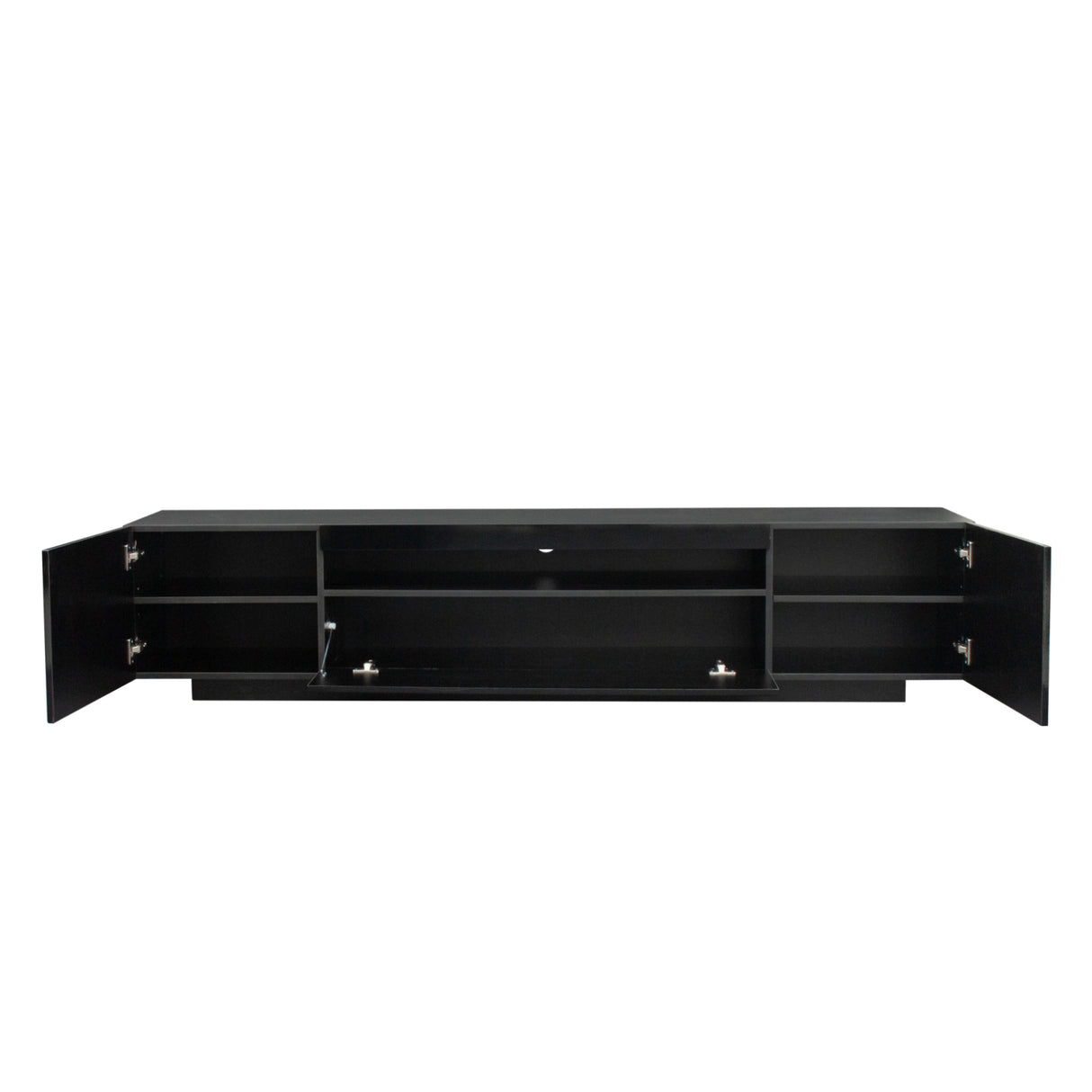 TV Cabinet Wholesale, Black TV Stand with Lights, Modern LED TV Cabinet with Storage Drawers, Living Room Entertainment Center Media Home Elegance USA