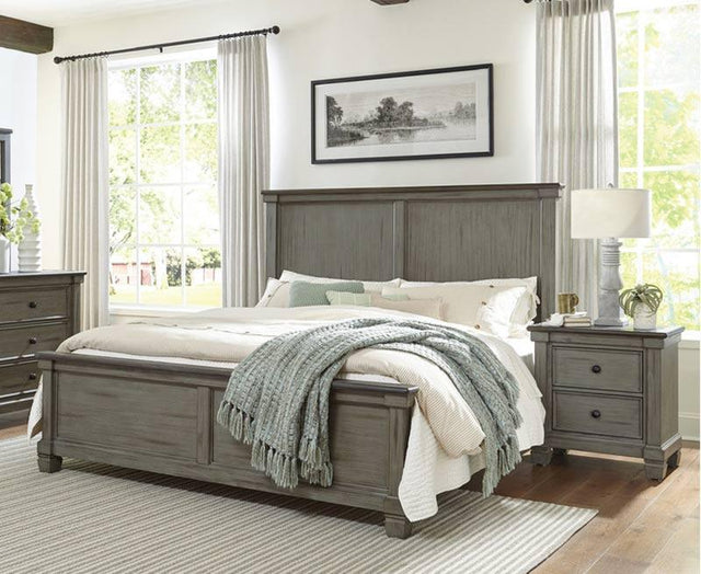 Homelegance - Weaver 3 Piece Eastern King Bedroom Set In Antique Gray - 1626Gyk-1Ek-3Set