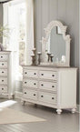 Baylesford Dresser With Mirror In Antique White 1624W-Dm | Homelegance