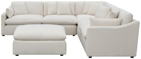 Hobson - 6 Piece Reversible Cushion Modular Sectional - White - Home Elegance USA