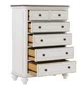 Traditional Design 1pc Chest of Drawers Storage Dark Finished Knobs Wooden Bedroom Furniture - Home Elegance USA