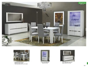 Status Italy Elegance 9 Piece Dining Table Set W-20" Extension - Elegance-9Set | ESF