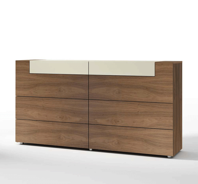 Esf Furniture - Elena Double Dresser In Walnut - Elenadresser158