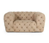 Vig Furniture Lamod Italia Ellington - Italian Beige Nubuck Leather Accent Chair