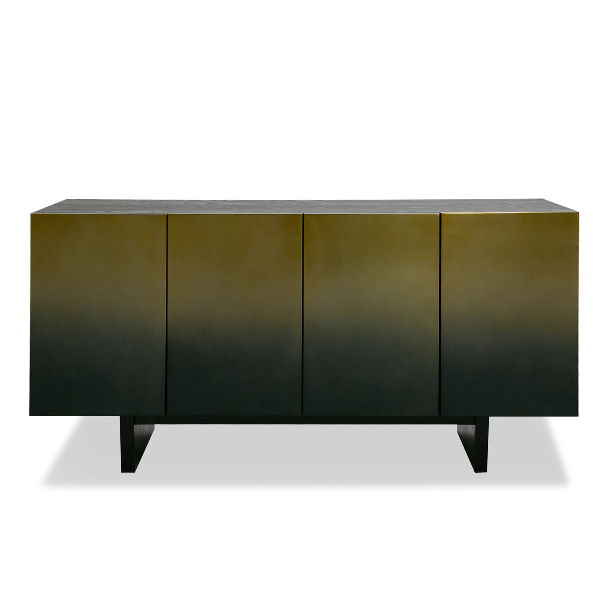 Vig Furniture Modrest Elmira - Glam Black Ash + Gradient Stainless Steel Buffet