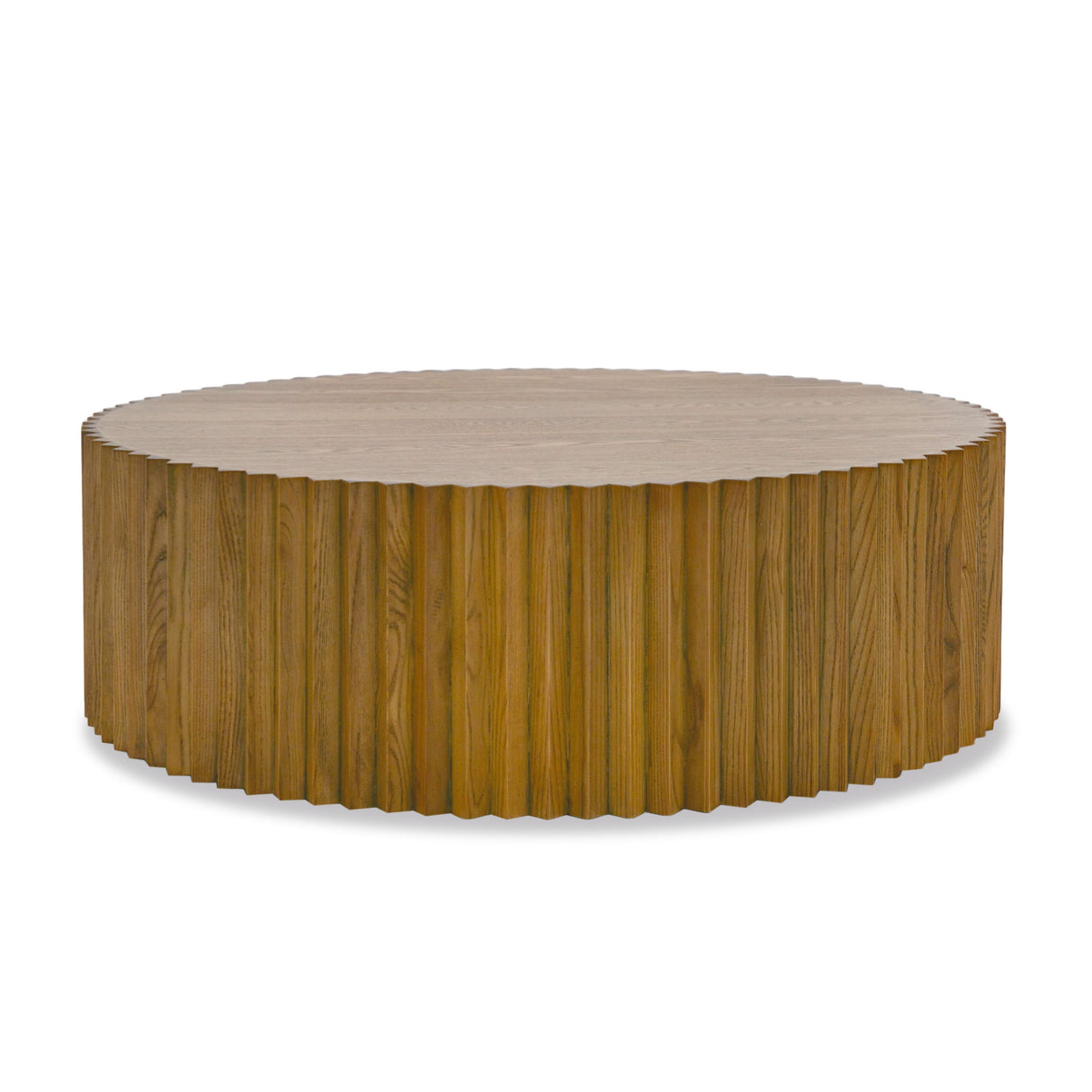 Vig Furniture Modrest Espana - Modern Walnut Round Coffee Table