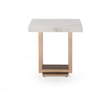 Vig Furniture - Modrest Kingsley Modern Marble & Rosegold End Table - Vgvcet8933