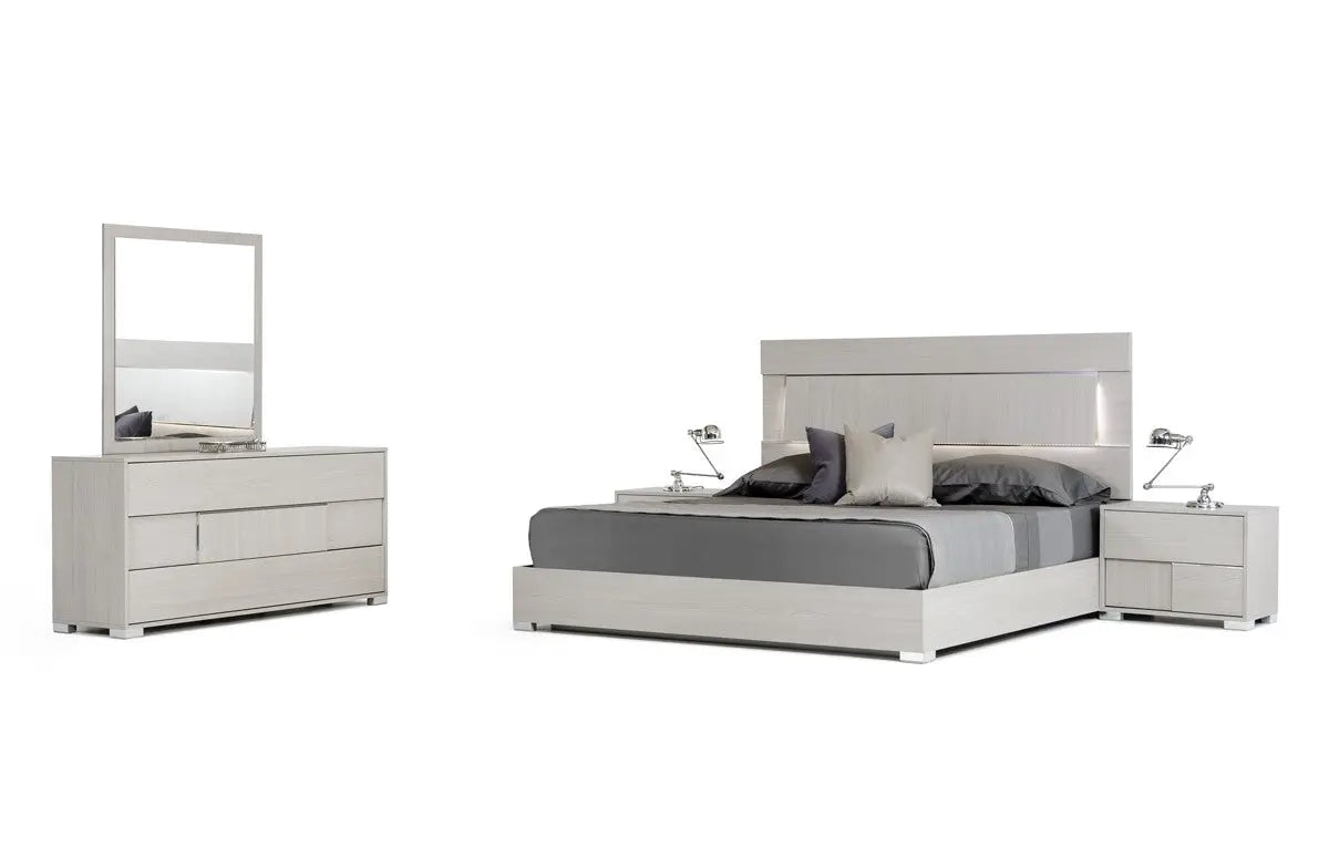 Vig Furniture - Modrest Ethan Italian Modern Grey Bedroom Set - Vgacethan-Set-Gry