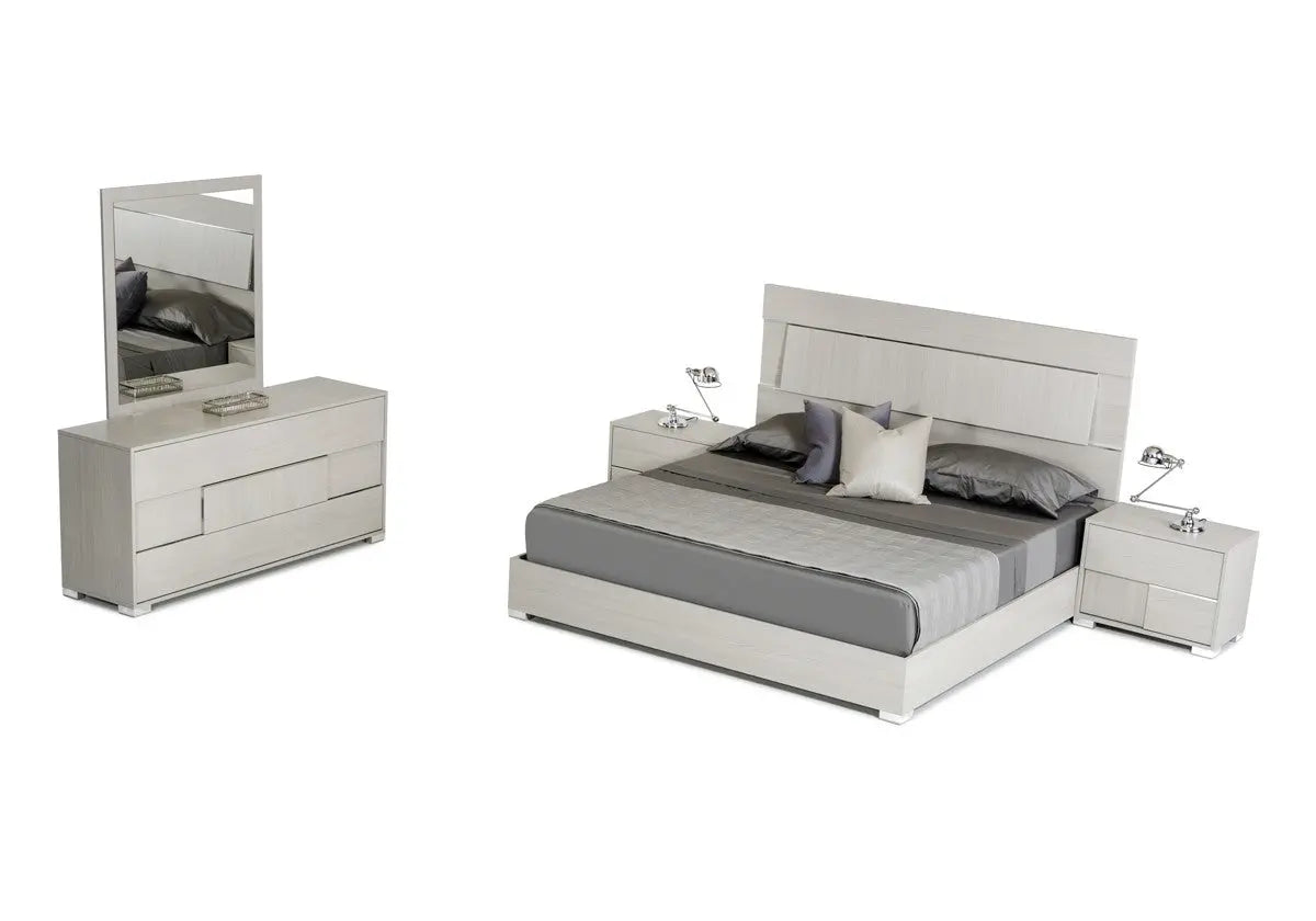 Vig Furniture - Modrest Ethan Italian Modern Grey Bedroom Set - Vgacethan-Set-Gry